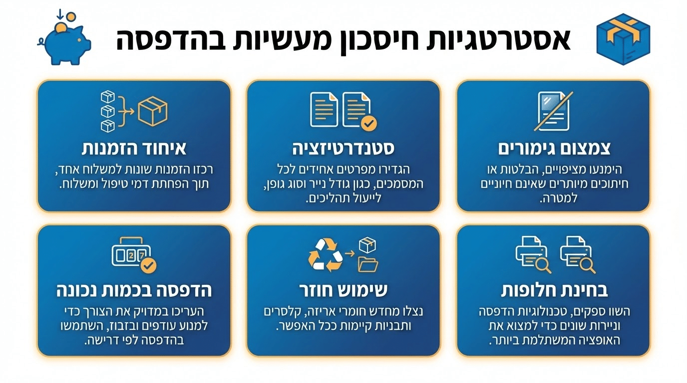 חיסכון בעלויות הדפסה לעסקים קטנים
