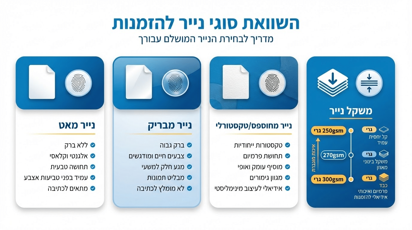 בחירת נייר להזמנות אירועים