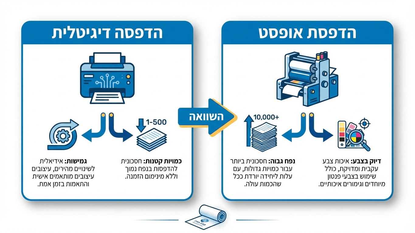 הדפסה דיגיטלית מול אופסט